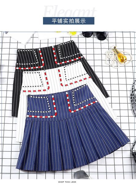 skirt women fashion a-line mini high waist chic kawaii summer ladies stripe pleated, Black
skirt women fashion a-line mini high waist chic kawaii summer ladies stripe pleated, Black