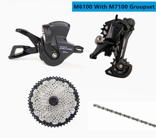 bike derailleurs m6100 st+rd with m7100 cn and sunshine 12 speed 11-46t/11-50t cassette shifter chain rear derailleur mtb groupset
bike derailleurs m6100 st+rd with m7100 cn and sunshine 12 speed 11-46t/11-50t cassette shifter chain rear derailleur mtb groupset