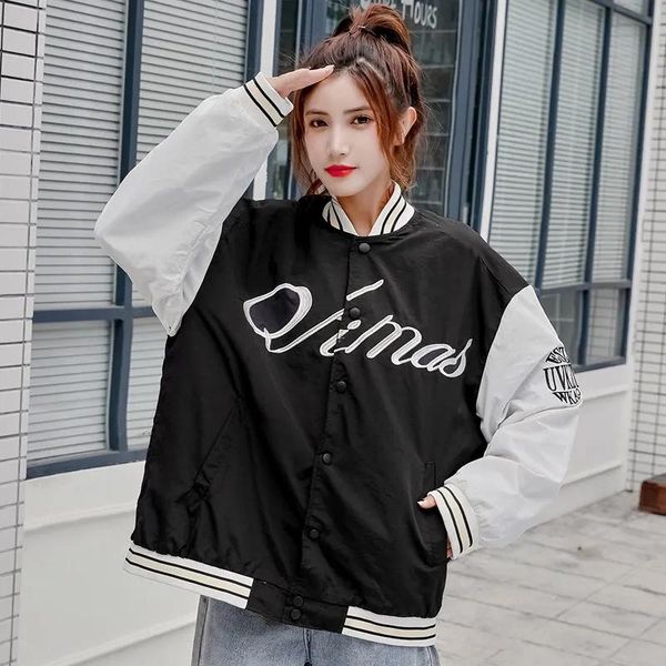 women's jackets tsxt 2021 spring and autumn korean version of the female student embroidery loose long sleeve lapel baseball uniform co, Black;brown
women's jackets tsxt 2021 spring and autumn korean version of the female student embroidery loose long sleeve lapel baseball uniform co, Black;brown