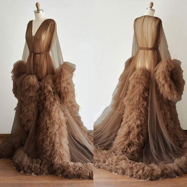 pregnant women brown evening dresses p robes pajam robe v neck long sleeve appliques lace tulle gowns customized floor length bathrobe mesh, Black;red
pregnant women brown evening dresses p robes pajam robe v neck long sleeve appliques lace tulle gowns customized floor length bathrobe mesh, Black;red