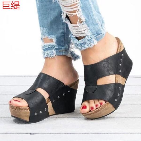 sandals women pu slip on 8cm wedges high heels round toe shallow rivet shoes sandalias mujer 2021 size 35-42 black
sandals women pu slip on 8cm wedges high heels round toe shallow rivet shoes sandalias mujer 2021 size 35-42 black