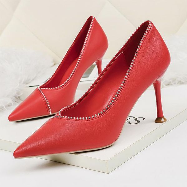 dress shoes 2021 women bridal wedding party classic office pumps crystal elegant stiletto patent leather boat high heel leisure, Black
dress shoes 2021 women bridal wedding party classic office pumps crystal elegant stiletto patent leather boat high heel leisure, Black