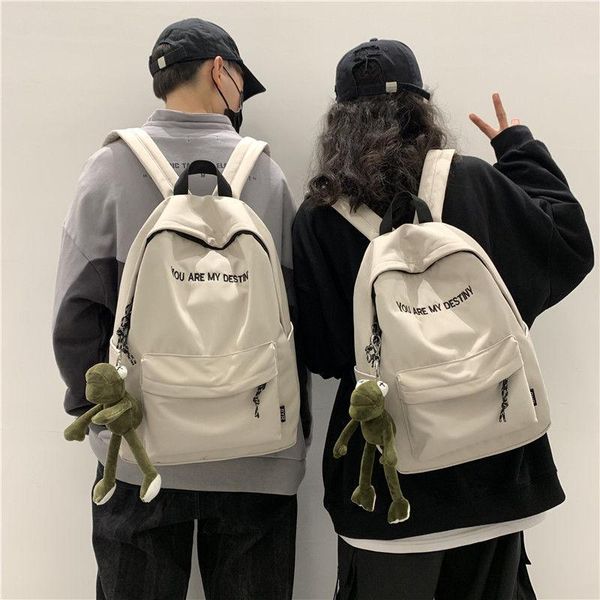 backpack 2021 student bag women couple lady korean all-match fashion canvas black white large capacity
backpack 2021 student bag women couple lady korean all-match fashion canvas black white large capacity