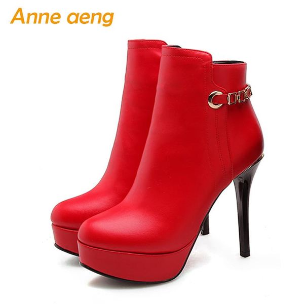 boots 2021 winter women ankle platform high heels zip round toe ladies motorcycle red shoes size 33-42, Black
boots 2021 winter women ankle platform high heels zip round toe ladies motorcycle red shoes size 33-42, Black