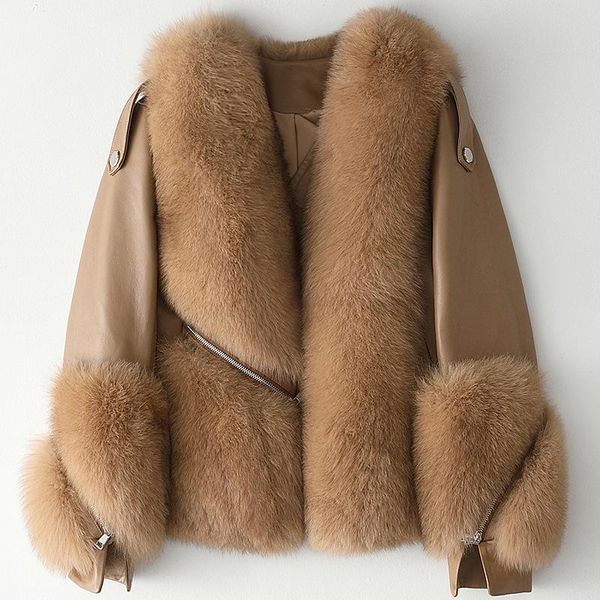 women's fur & faux noble and elegant wool with sheepskin coat winter super temperament jacket short thick warm high quality, Black
women's fur & faux noble and elegant wool with sheepskin coat winter super temperament jacket short thick warm high quality, Black