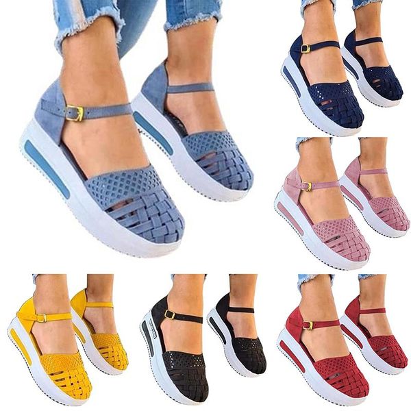 sandals women sabdals buckle strap wedges shoes hollow ladies platform casual round toe sandalias mujer 2021, Black
sandals women sabdals buckle strap wedges shoes hollow ladies platform casual round toe sandalias mujer 2021, Black