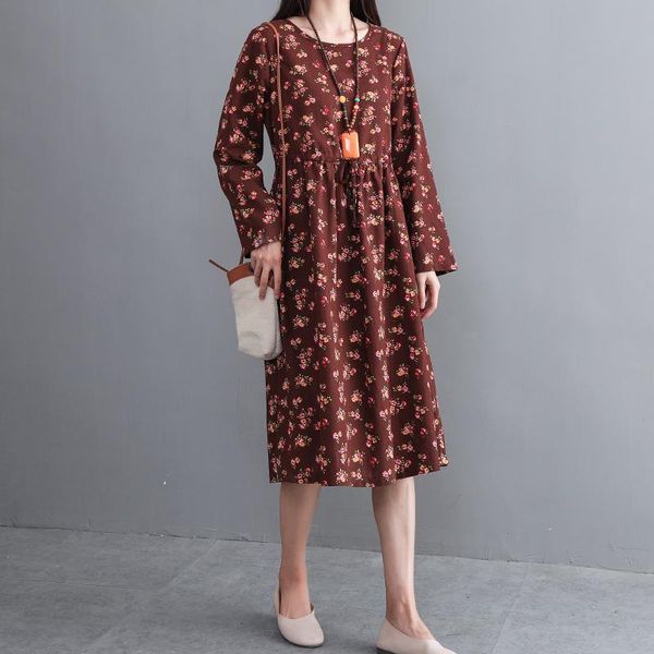 casual dresses arrival spring/autumn arts style woman long sleeve o-neck dress cotton linen knee-length print a-line a860, Black;gray
casual dresses arrival spring/autumn arts style woman long sleeve o-neck dress cotton linen knee-length print a-line a860, Black;gray