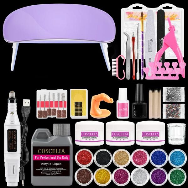 nail art kits coscelia acrylic kit with lamp drill machine all for manicure set powder liquid glitter tips nails tools
nail art kits coscelia acrylic kit with lamp drill machine all for manicure set powder liquid glitter tips nails tools
