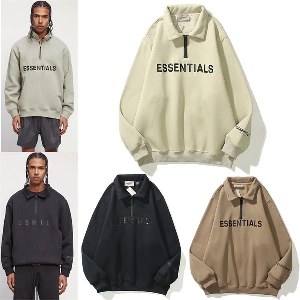fog double thread semi zipper reflective pullover sweater high street plush jacket for men and women, Black
fog double thread semi zipper reflective pullover sweater high street plush jacket for men and women, Black