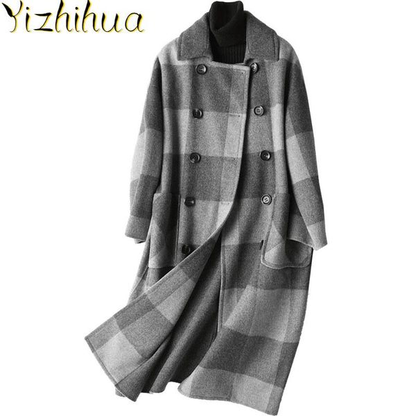 women's wool & blends winter coat 2021 women england style plaid female autumn long jacket outwear casaco feminino 37128 yq1196, Black
women's wool & blends winter coat 2021 women england style plaid female autumn long jacket outwear casaco feminino 37128 yq1196, Black