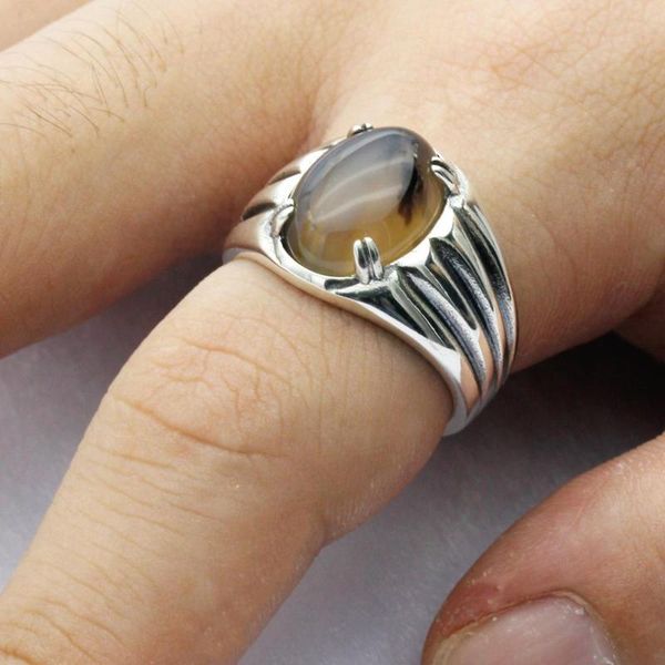 cluster rings 925 sterling silver men ring prong setting natural agate stone turkey handmade crawl design for women fine jewelry, Golden;silver
cluster rings 925 sterling silver men ring prong setting natural agate stone turkey handmade crawl design for women fine jewelry, Golden;silver