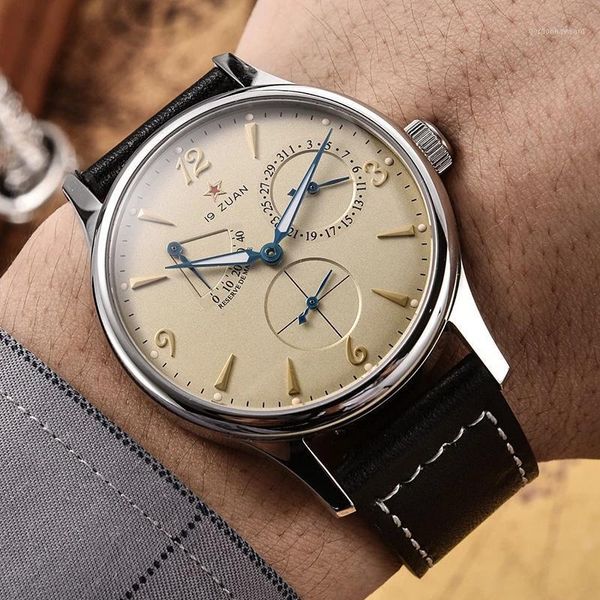 automatic watch men sapphire date military mechanical seagull st1780 movement power reserve men's wristwatches, Slivery;brown
automatic watch men sapphire date military mechanical seagull st1780 movement power reserve men's wristwatches, Slivery;brown