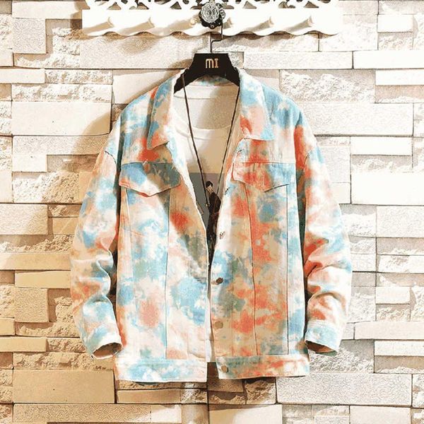 men's jackets tie-dye denim jacket autumn street jeans men fashion loose cowboy coat mens outerwear long sleeve clothing chaquetas, Black;brown
men's jackets tie-dye denim jacket autumn street jeans men fashion loose cowboy coat mens outerwear long sleeve clothing chaquetas, Black;brown