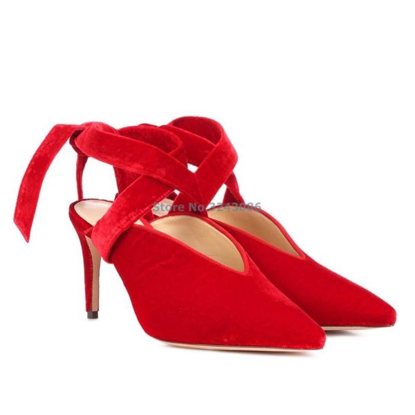 dress shoes red black classic flock pointed toe kitten heels velvet cross tied slingback mules lace up women banquet
dress shoes red black classic flock pointed toe kitten heels velvet cross tied slingback mules lace up women banquet