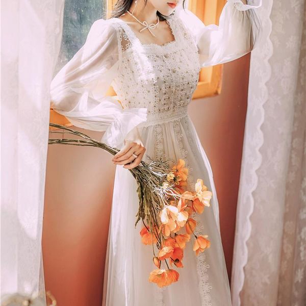 casual dresses retro- french style long first love ed in spring lace square-neck cinched slimming skirt of fairies, Black;gray
casual dresses retro- french style long first love ed in spring lace square-neck cinched slimming skirt of fairies, Black;gray