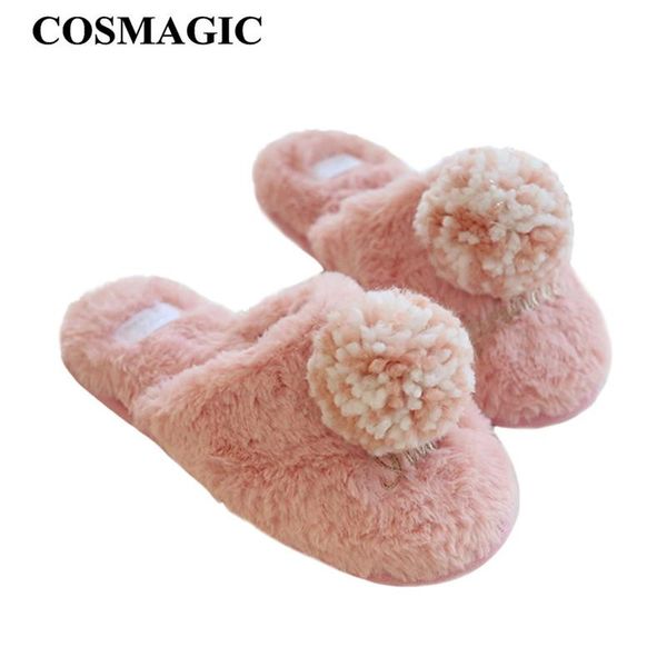 slippers cosmagic 2021 winter women fur ball indoor slipper lightweight keep warm plush house floor living room soft shoe, Black
slippers cosmagic 2021 winter women fur ball indoor slipper lightweight keep warm plush house floor living room soft shoe, Black