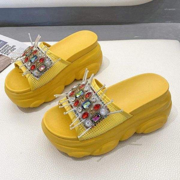 slippers women platform designers rhinestone flip flops chunky wedges shoes woman ladies outside 8cm casual beach slides1, Black
slippers women platform designers rhinestone flip flops chunky wedges shoes woman ladies outside 8cm casual beach slides1, Black