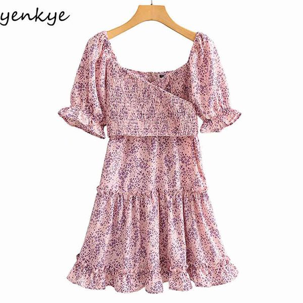 sweet women elastic cross v neck floral print dress female short sleeve ruffle a-line mini summer holiday vestido 210430, Black;gray
sweet women elastic cross v neck floral print dress female short sleeve ruffle a-line mini summer holiday vestido 210430, Black;gray