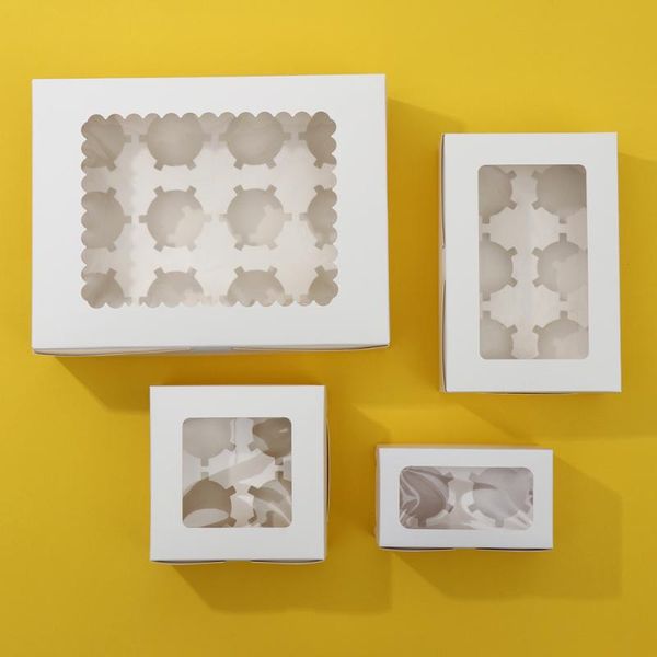 gift wrap 6pcs clear windowed cupcake boxes with removable tray 2/4/6/12 cup cake package candy wrapping bag for party kitchen accessories
gift wrap 6pcs clear windowed cupcake boxes with removable tray 2/4/6/12 cup cake package candy wrapping bag for party kitchen accessories