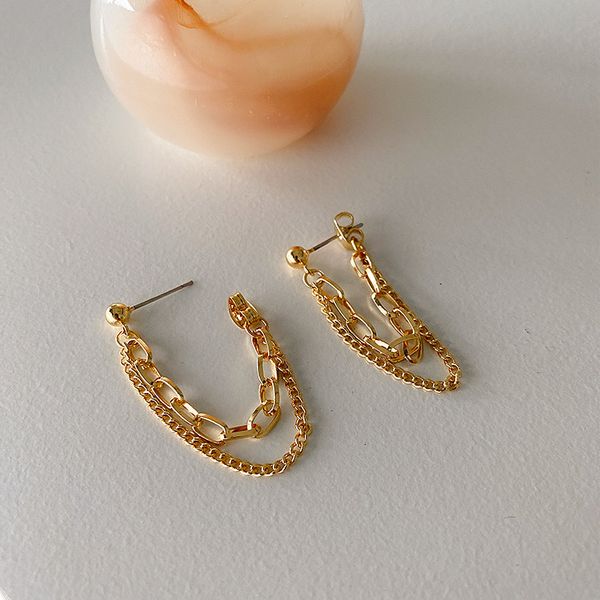 metal chain tassel earrings women's simple and versatile minority temperament fashion personality cool, Silver
metal chain tassel earrings women's simple and versatile minority temperament fashion personality cool, Silver