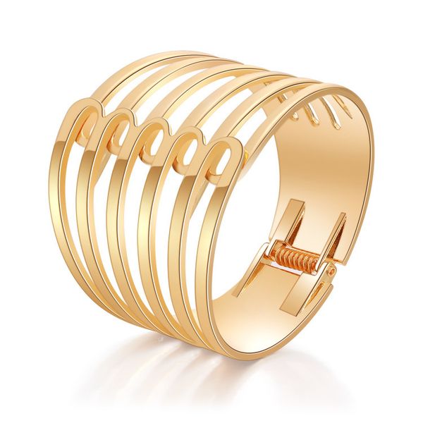 popular multi-layer hollow alloy spring magnetic buckle bracelet creative metal wide edge bracelet, Black
popular multi-layer hollow alloy spring magnetic buckle bracelet creative metal wide edge bracelet, Black