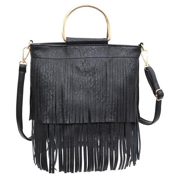 handbags tassels handbag pure colors purse elegant single shoulder messenger bag european and american fashion music festival lady bags wmq8, Black
handbags tassels handbag pure colors purse elegant single shoulder messenger bag european and american fashion music festival lady bags wmq8, Black