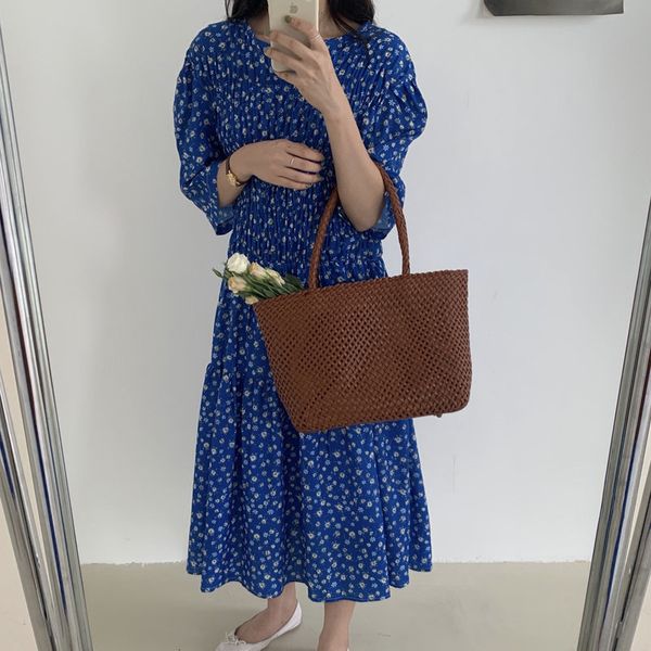 dresses summer slim blue high waist thin women's retro floral vintage streetwear chic long es vestidos, Black;gray
dresses summer slim blue high waist thin women's retro floral vintage streetwear chic long es vestidos, Black;gray