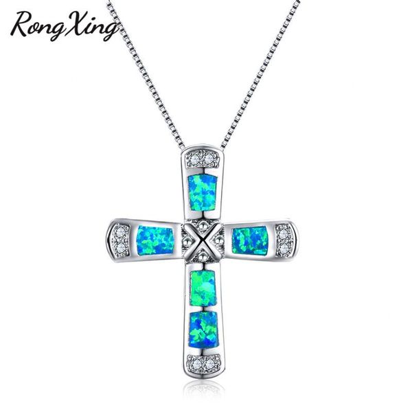 pendant necklaces rongxing vintage silver color lucky cross pendants zirconia fashion jewelry blue/white fire opal necklace for women gifts
pendant necklaces rongxing vintage silver color lucky cross pendants zirconia fashion jewelry blue/white fire opal necklace for women gifts
