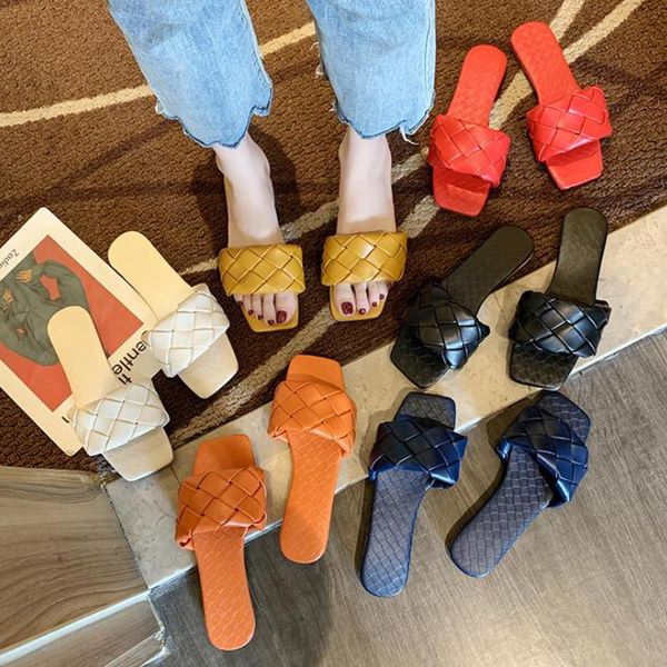 slippers woman shoes 2021 brand sandal weave leather women open toe flat casual slides summer outdoor beach female flip flop, Black
slippers woman shoes 2021 brand sandal weave leather women open toe flat casual slides summer outdoor beach female flip flop, Black