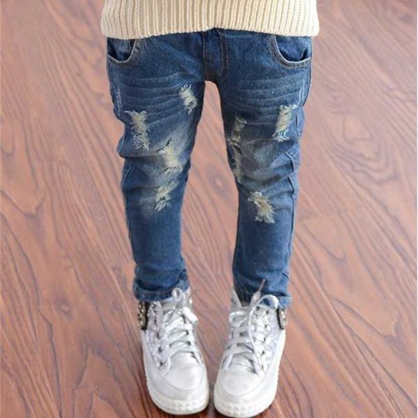 spring autumn baby boys girls jeans kids broken cool washing denim pants toddler girls all match pants children clothes 211224, Blue
spring autumn baby boys girls jeans kids broken cool washing denim pants toddler girls all match pants children clothes 211224, Blue
