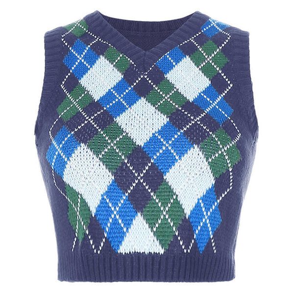 sweetown argyle plaid knitted sweater vest female streetwear preppy style vintage striped clothes v neck tank y2k knitwear, Black;white
sweetown argyle plaid knitted sweater vest female streetwear preppy style vintage striped clothes v neck tank y2k knitwear, Black;white