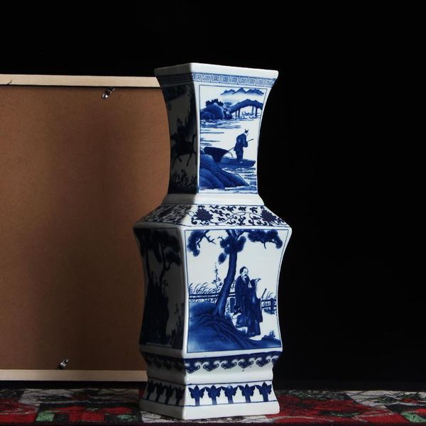 vases jingdezhen ceramic ming and qing, classical four square blue white chinese vase ornaments antique porcelain
vases jingdezhen ceramic ming and qing, classical four square blue white chinese vase ornaments antique porcelain