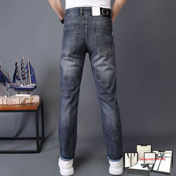 21ss elastic mens jeans straight slim male denim trouser classic cc print pants fit loose middle waist jeanswear size 29-42, Blue
21ss elastic mens jeans straight slim male denim trouser classic cc print pants fit loose middle waist jeanswear size 29-42, Blue