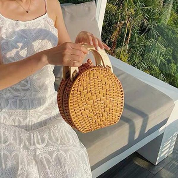 cross body korean version solid rattan woven straw bag women retro simple round hard handbag women's leisure vacation shoulder woman
cross body korean version solid rattan woven straw bag women retro simple round hard handbag women's leisure vacation shoulder woman