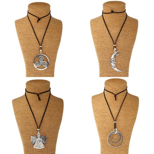 pendant necklaces long black suede necklace lagenlook with a very large statement boho, Silver
pendant necklaces long black suede necklace lagenlook with a very large statement boho, Silver