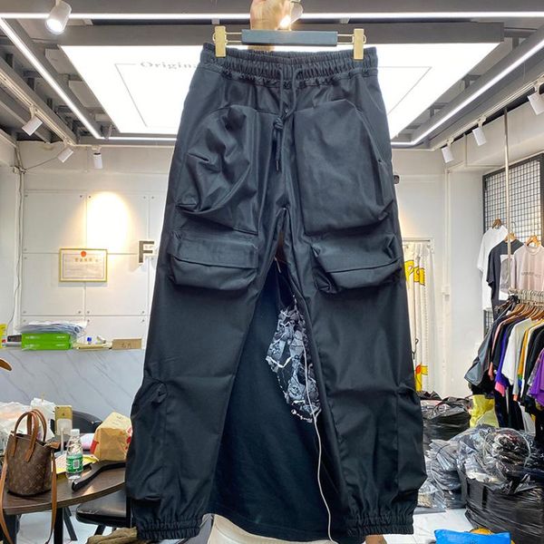 men's pants 3d multiple pockets cargo men women joggers drawstring zipper sweatpants track trousers street wear clothing, Black
men's pants 3d multiple pockets cargo men women joggers drawstring zipper sweatpants track trousers street wear clothing, Black