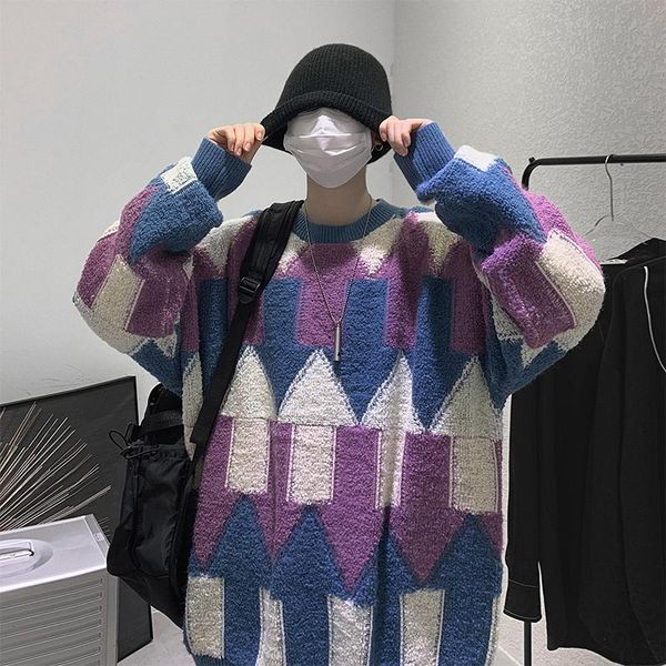 autumn winter sweater men's warmth fashion retro casual knitted pullover men loose korean knitting sweaters mens clothes, White;black
autumn winter sweater men's warmth fashion retro casual knitted pullover men loose korean knitting sweaters mens clothes, White;black