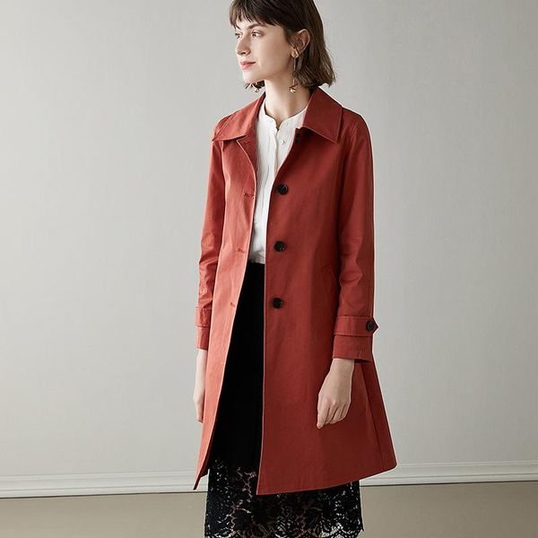 women's trench coats 2021 autumn ol temperament red coat waist closing slim single breasted windbreaker women's middle and long sty, Tan;black
women's trench coats 2021 autumn ol temperament red coat waist closing slim single breasted windbreaker women's middle and long sty, Tan;black