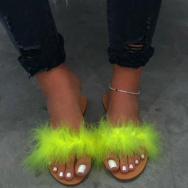 women sandals summer 2021 female shoes peep-toe fur comfortable slip-on feather slippers sandalias, Black
women sandals summer 2021 female shoes peep-toe fur comfortable slip-on feather slippers sandalias, Black