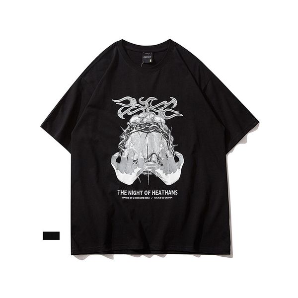 chaopai high street large short printing men and women lovers casual oversized half sleeve t-shirt round neck top, White;black
chaopai high street large short printing men and women lovers casual oversized half sleeve t-shirt round neck top, White;black