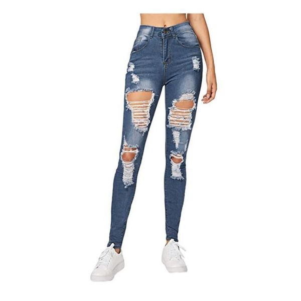 women's jeans high waist skinny women vintage distressed denim pants holes destroyed pencil casual trousers summer #t2g, Blue
women's jeans high waist skinny women vintage distressed denim pants holes destroyed pencil casual trousers summer #t2g, Blue