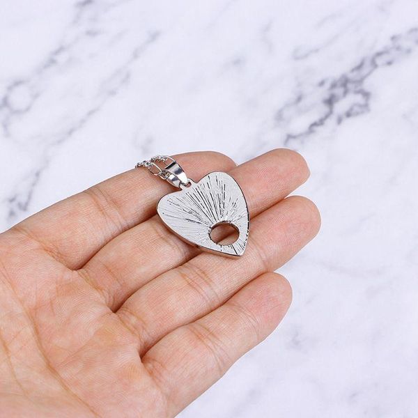 gothic ouija planchette pendant necklace satanic witch halloween jewelry gift necklaces, Silver
gothic ouija planchette pendant necklace satanic witch halloween jewelry gift necklaces, Silver