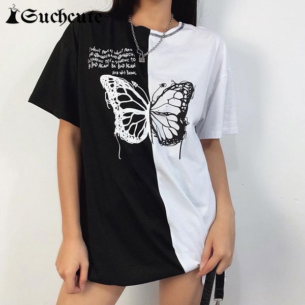 women's t-shirt plus size for women gothic butterfly print oversize tshirts summer contrast color casual loose tee harajuku 6kiy, White
women's t-shirt plus size for women gothic butterfly print oversize tshirts summer contrast color casual loose tee harajuku 6kiy, White
