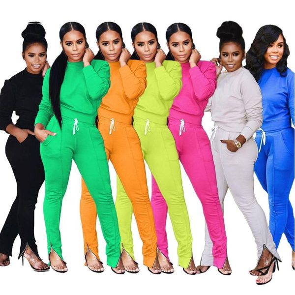 women's tracksuits solid two pieces sports suit, long sleeve round neck with elastic pants, casual suit for daily and exercise, Gray
women's tracksuits solid two pieces sports suit, long sleeve round neck with elastic pants, casual suit for daily and exercise, Gray