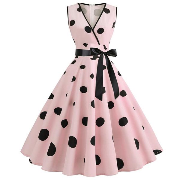 casual dresses woman retro audrey hepburn 1950s 60s rockabilly polka dot bow pinup ball grown party robe plus size vestidos, Black;gray
casual dresses woman retro audrey hepburn 1950s 60s rockabilly polka dot bow pinup ball grown party robe plus size vestidos, Black;gray