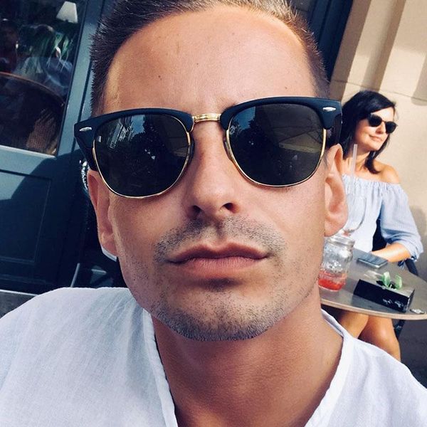 sunglasses classic half frame men women brand designer semi-rimless glasses sun fashion gafas uv400, White;black
sunglasses classic half frame men women brand designer semi-rimless glasses sun fashion gafas uv400, White;black