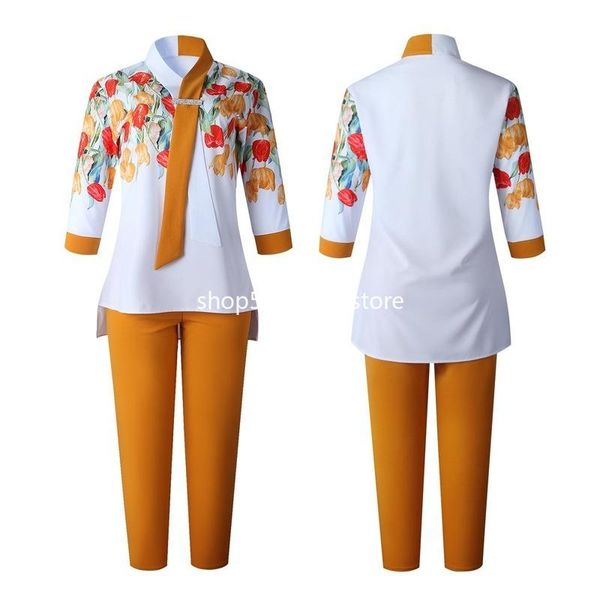 ethnic clothing dashiki african office lady suit two piece sets women outfits shirt and pencil pants set flower print tracksuit 2, Red
ethnic clothing dashiki african office lady suit two piece sets women outfits shirt and pencil pants set flower print tracksuit 2, Red