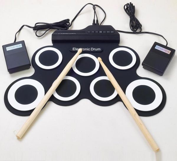 party masks drop portable digital electronic roll up drum set kit 7 silicon pads usb powered with drumsticks foot pedals toy
party masks drop portable digital electronic roll up drum set kit 7 silicon pads usb powered with drumsticks foot pedals toy