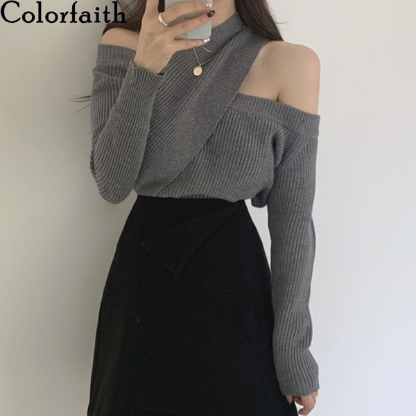 colorfaith new winter spring women sweater knitted cutout off shoulder cross korean style wild warm lady sw0315 210413, White;black
colorfaith new winter spring women sweater knitted cutout off shoulder cross korean style wild warm lady sw0315 210413, White;black