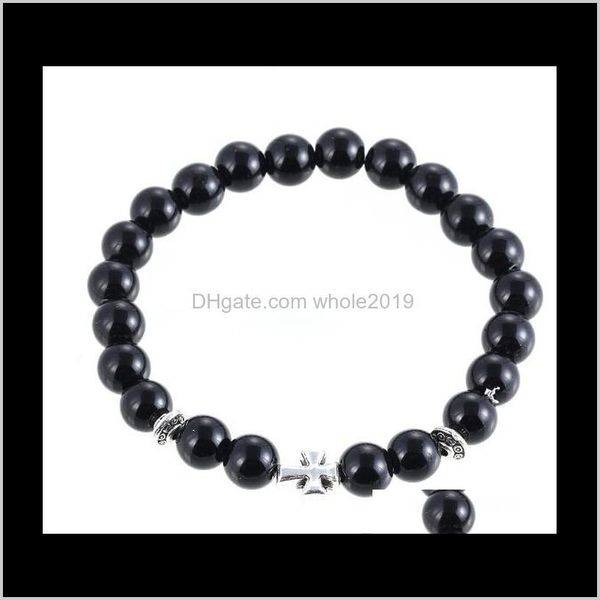 beaded, strands bracelets drop delivery 2021 frosted matte natural obsidian onyx cross round hand string of prayer beads bracelet fashion je, Black
beaded, strands bracelets drop delivery 2021 frosted matte natural obsidian onyx cross round hand string of prayer beads bracelet fashion je, Black